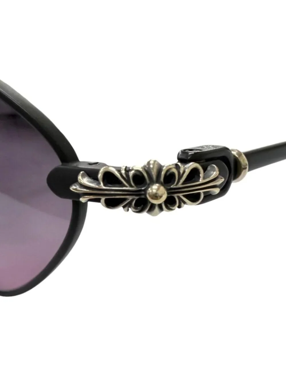 Chrome Hearts Diamond Dog Floral Cross Sunglasses Matte Black 50 Eyewear